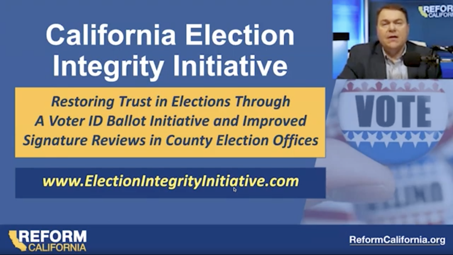 Video • Briefing CA Election Integrity Initiative